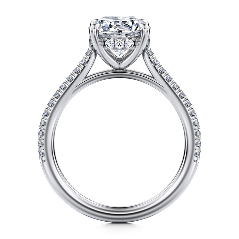 Aline - 14K White Gold Round Diamond Engagement Ring - 0.3 ct - Shot 2