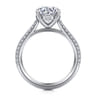 Aline - 14K White Gold Round Diamond Engagement Ring - 0.3 ct
