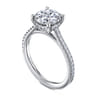 Aline - 14K White Gold Round Diamond Engagement Ring - 0.3 ct
