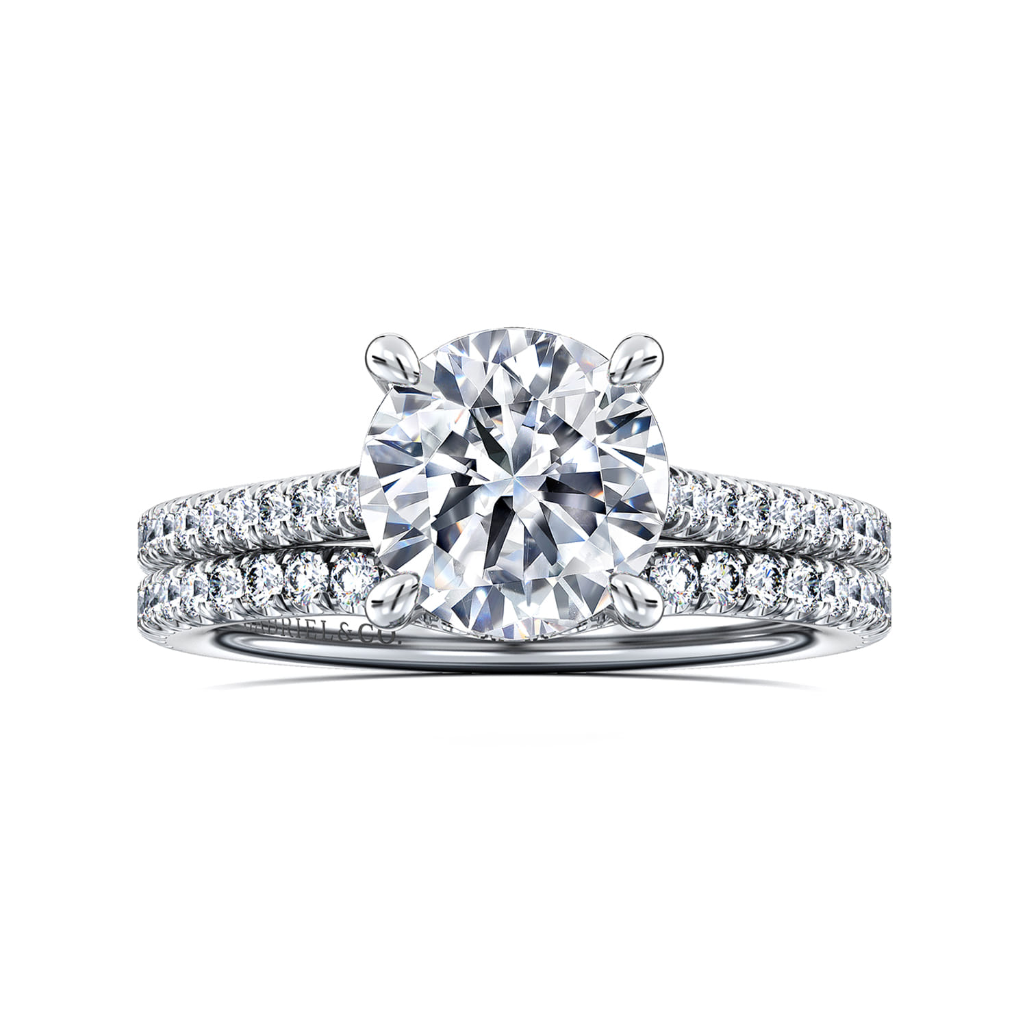 Aline - 14K White Gold Round Diamond Engagement Ring - 0.3 ct - Shot 4