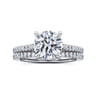 Aline - 14K White Gold Round Diamond Engagement Ring - 0.3 ct