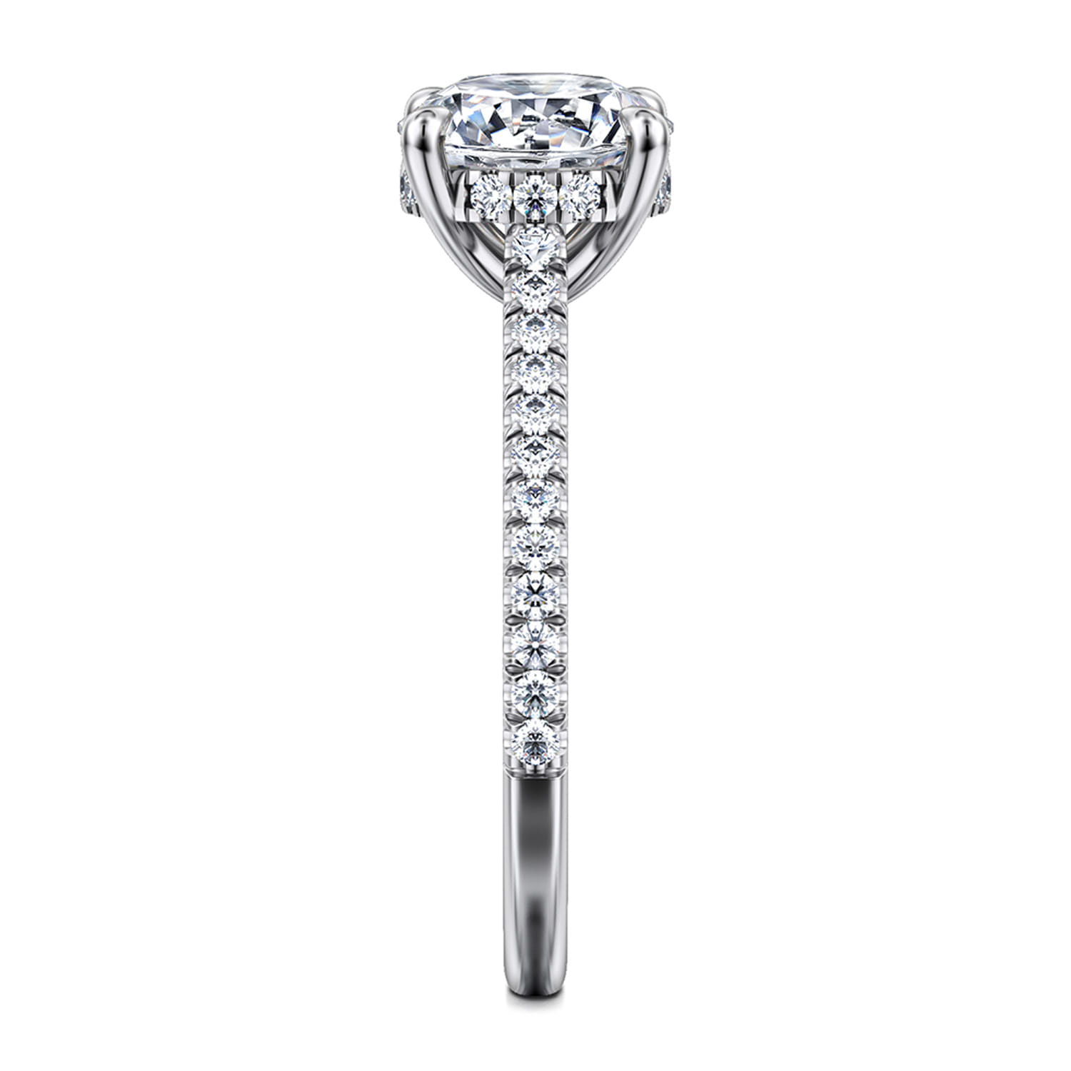 Aline - 14K White Gold Round Diamond Engagement Ring - 0.3 ct - Shot 5