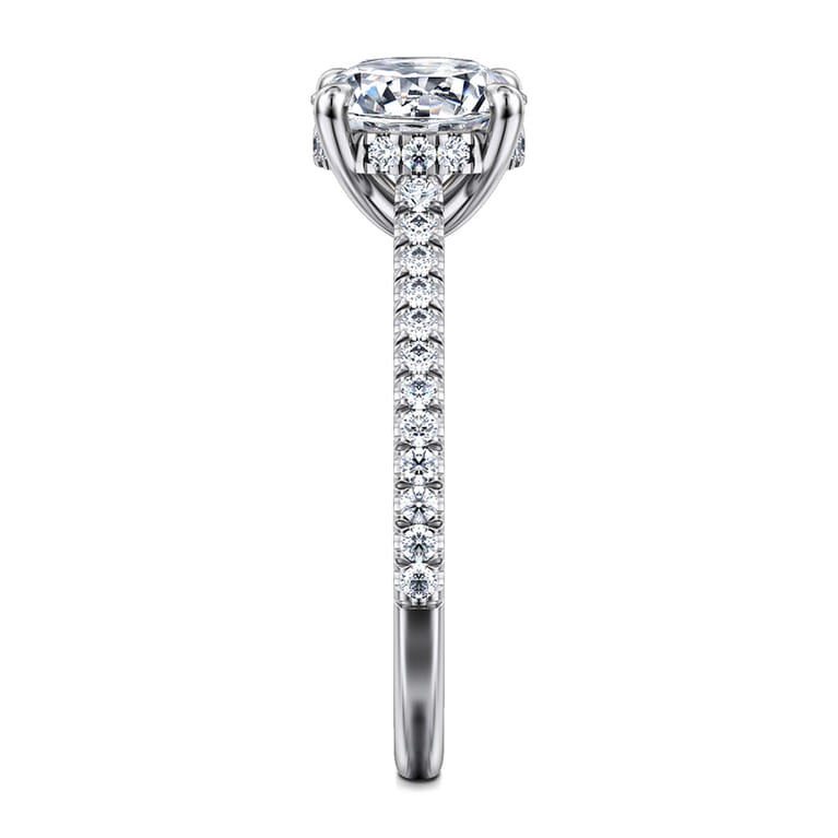 Aline - 14K White Gold Round Diamond Engagement Ring - 0.3 ct - Shot 5