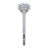 Aline - 14K White Gold Round Diamond Engagement Ring - 0.3 ct