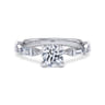 Dariella - 14K White Gold Round Diamond Engagement Ring - 0.4 ct