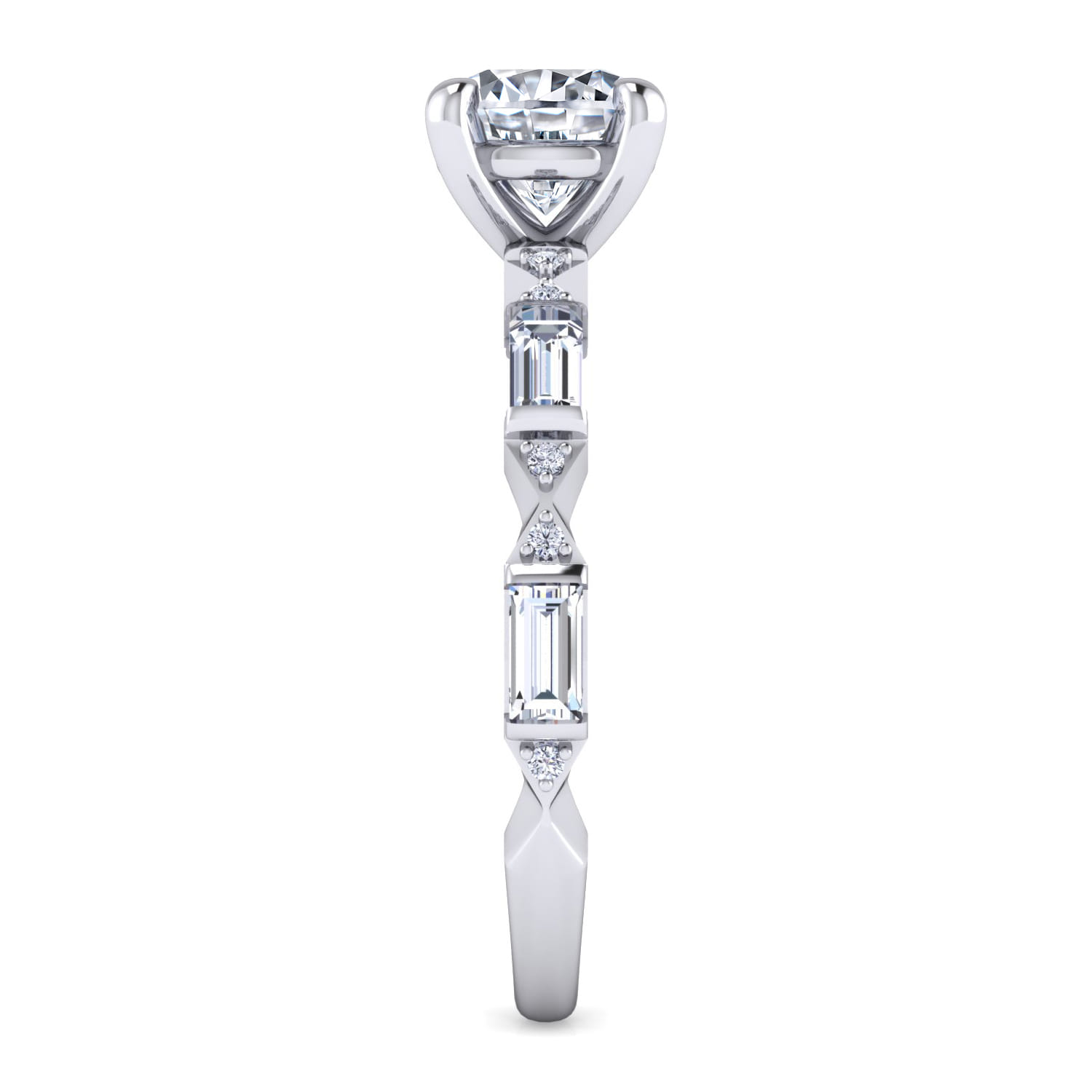 Dariella - 14K White Gold Round Diamond Engagement Ring - 0.4 ct - Shot 5