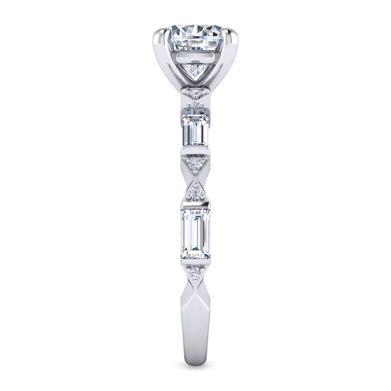Dariella - 14K White Gold Round Diamond Engagement Ring - 0.4 ct - Shot 5