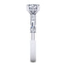 Leanna - 14K White Gold Baguette and Round Diamond Engagement Ring - 0.55 ct