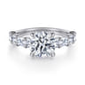 Briene - 14K White Gold Round Diamond Engagement Ring - 1.29 ct