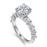 Briene - 14K White Gold Round Diamond Engagement Ring - 1.29 ct