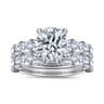 Briene - 14K White Gold Round Diamond Engagement Ring - 1.29 ct