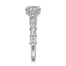 Briene - 14K White Gold Round Diamond Engagement Ring - 1.29 ct