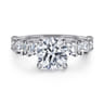 Britte - 14K White Gold Round Diamond Engagement Ring - 1.26 ct