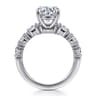 Britte - 14K White Gold Round Diamond Engagement Ring - 1.26 ct