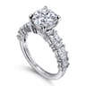 Britte - 14K White Gold Round Diamond Engagement Ring - 1.26 ct