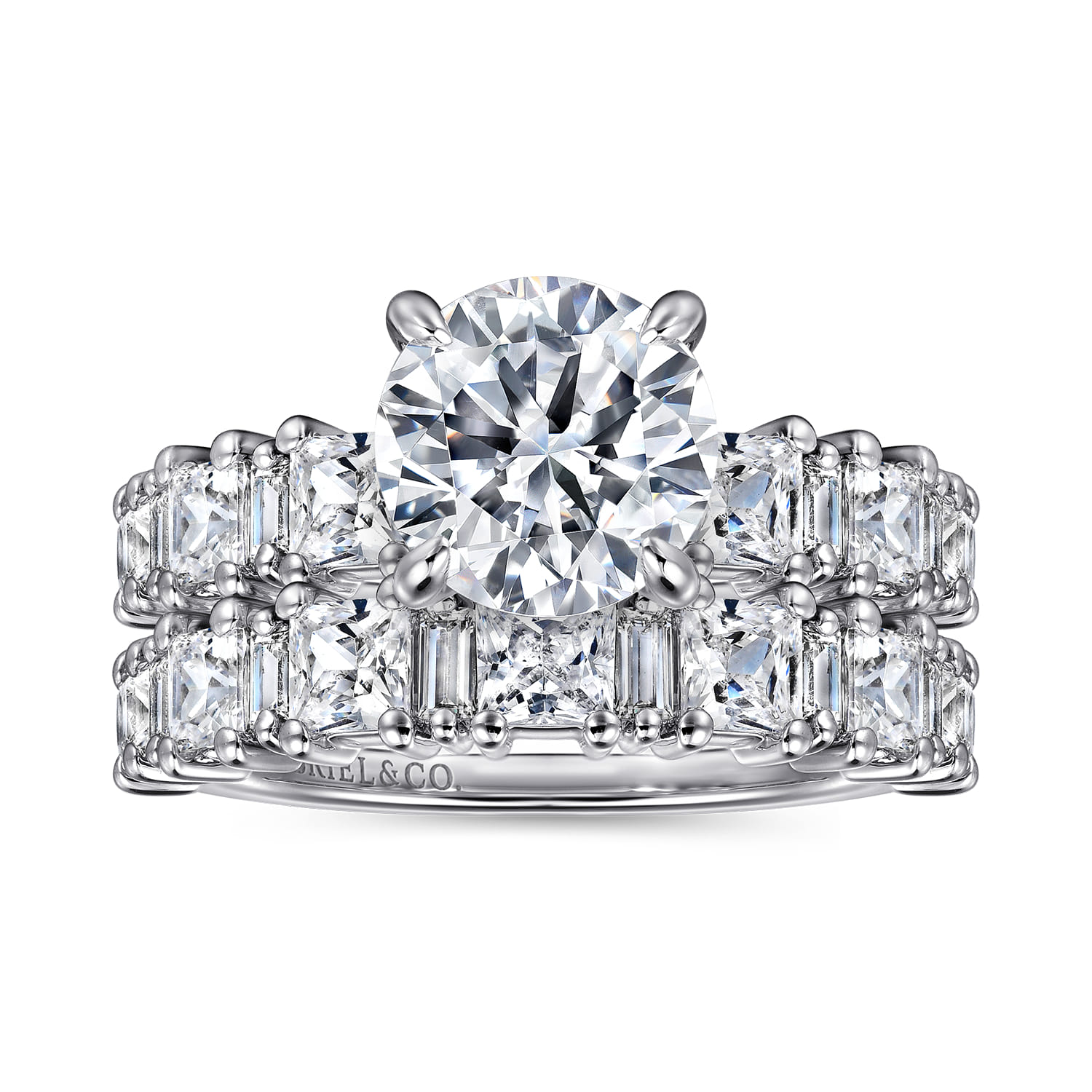 Britte - 14K White Gold Round Diamond Engagement Ring - 1.26 ct - Shot 4