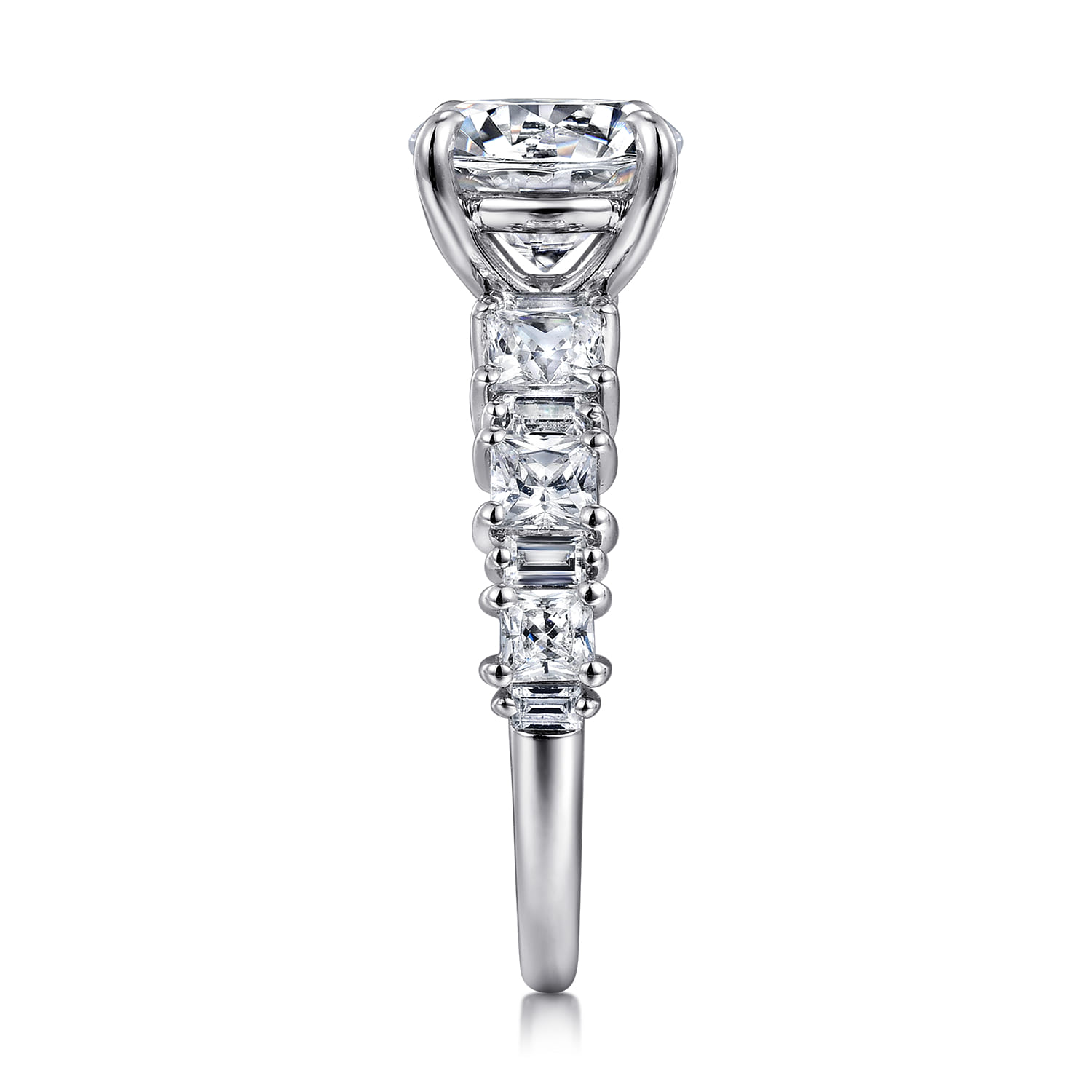 Britte - 14K White Gold Round Diamond Engagement Ring - 1.26 ct - Shot 5