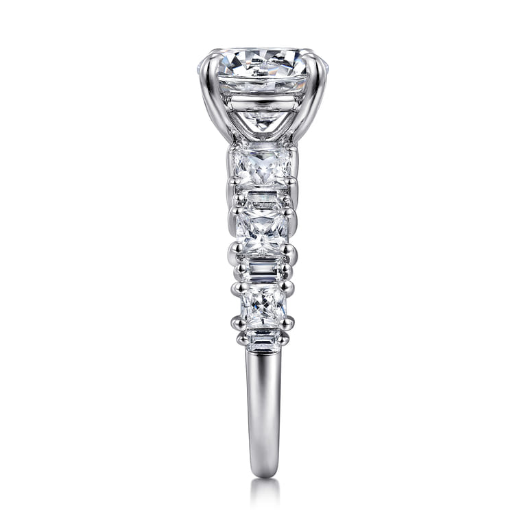 Britte - 14K White Gold Round Diamond Engagement Ring - 1.26 ct - Shot 5