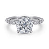 Lanna - 14K White Gold Round Diamond Engagement Ring - 0.3 ct