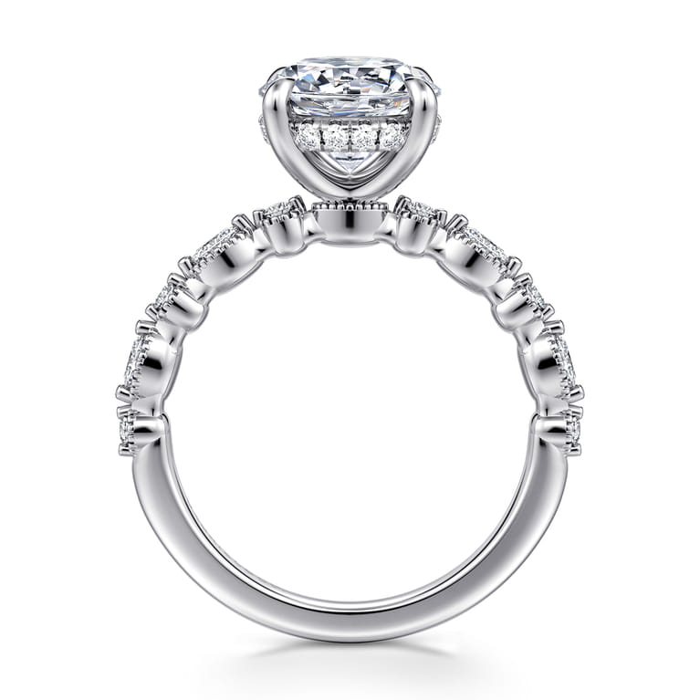 Lanna - 14K White Gold Round Diamond Engagement Ring - 0.3 ct - Shot 2