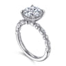 Lanna - 14K White Gold Round Diamond Engagement Ring - 0.3 ct