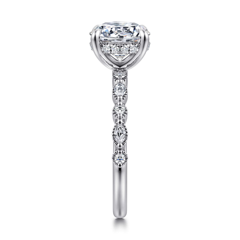 Lanna - 14K White Gold Round Diamond Engagement Ring - 0.3 ct - Shot 5