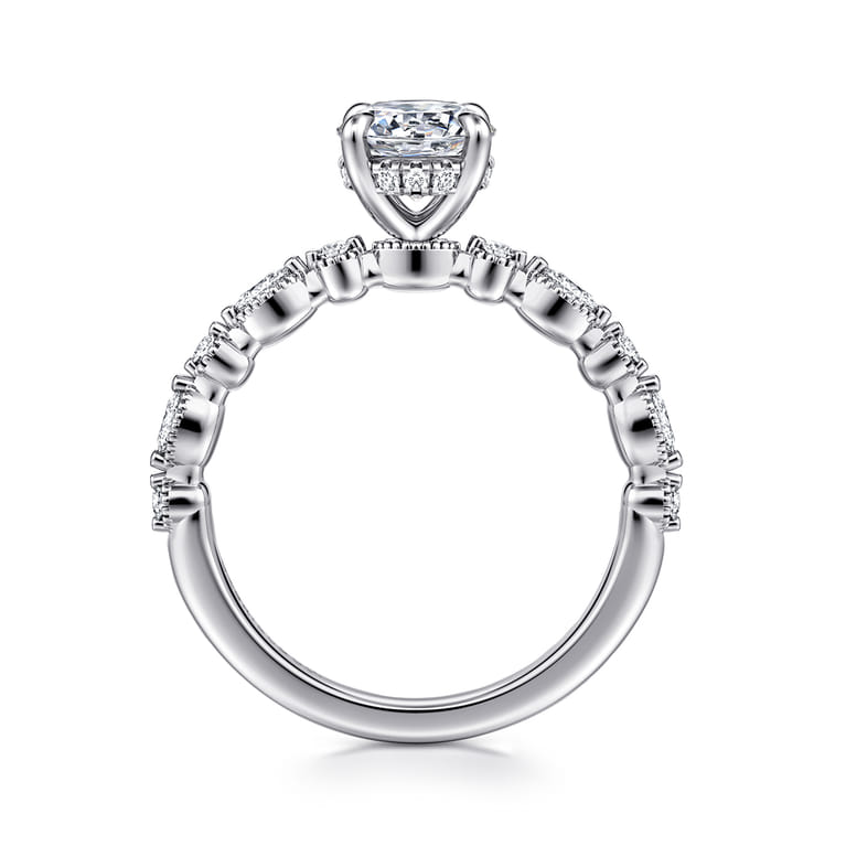 Lanna - 14K White Gold Round Diamond Engagement Ring - 0.25 ct - Shot 2