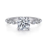 Lanna - 14K White Gold Round Diamond Engagement Ring - 0.3 ct