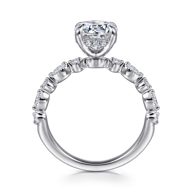 Lanna - 14K White Gold Round Diamond Engagement Ring - 0.3 ct - Shot 2