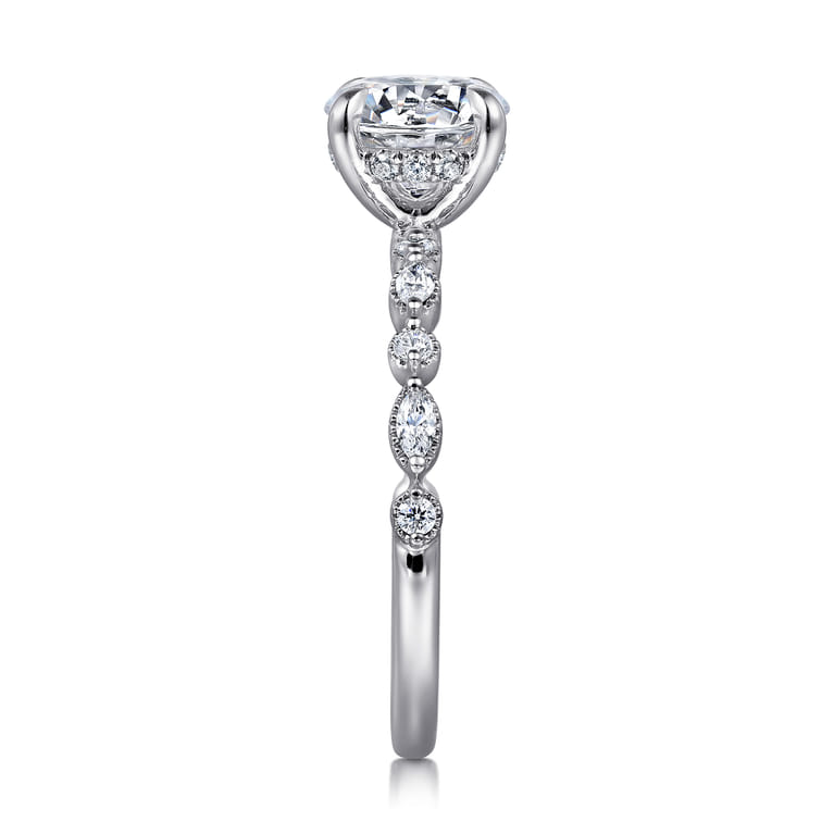 Lanna - 14K White Gold Round Diamond Engagement Ring - 0.3 ct - Shot 5