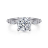Lanna - 14K White Gold Round Diamond Engagement Ring - 0.3 ct