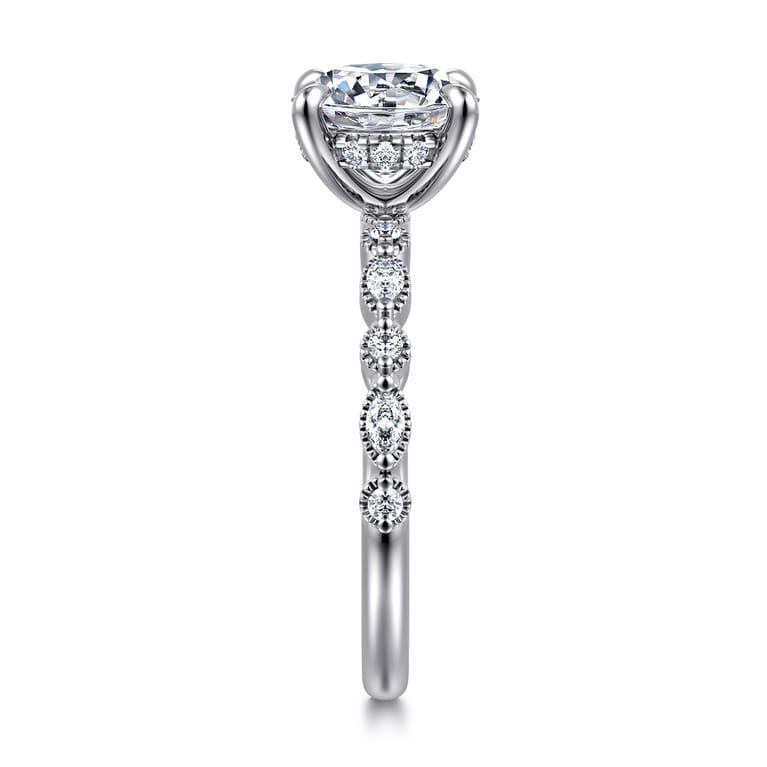 Lanna - 14K White Gold Round Diamond Engagement Ring - 0.3 ct - Shot 4