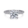 Xenia - 14K White Gold Round Diamond Engagement Ring - 0.6 ct