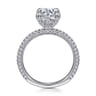 Xenia - 14K White Gold Round Diamond Engagement Ring - 0.6 ct
