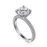 Xenia - 14K White Gold Round Diamond Engagement Ring - 0.6 ct