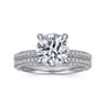 Xenia - 14K White Gold Round Diamond Engagement Ring - 0.6 ct