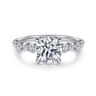 Emberlie - 14K White Gold Round Diamond Engagement Ring - 0.5 ct