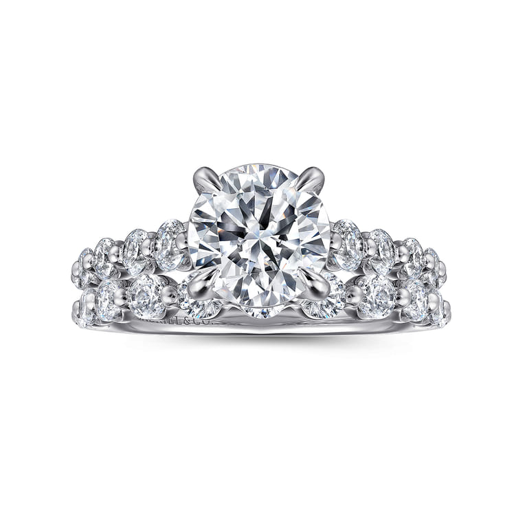 Emberlie - 14K White Gold Round Diamond Engagement Ring - 0.5 ct - Shot 4