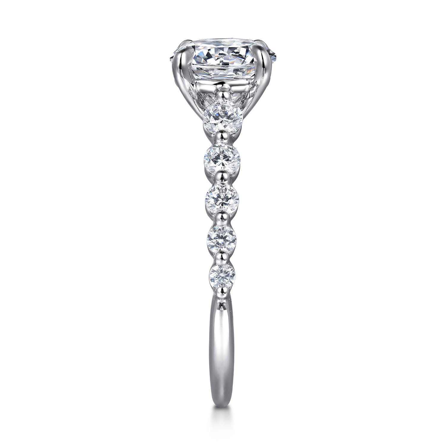 Emberlie - 14K White Gold Round Diamond Engagement Ring - 0.5 ct - Shot 5