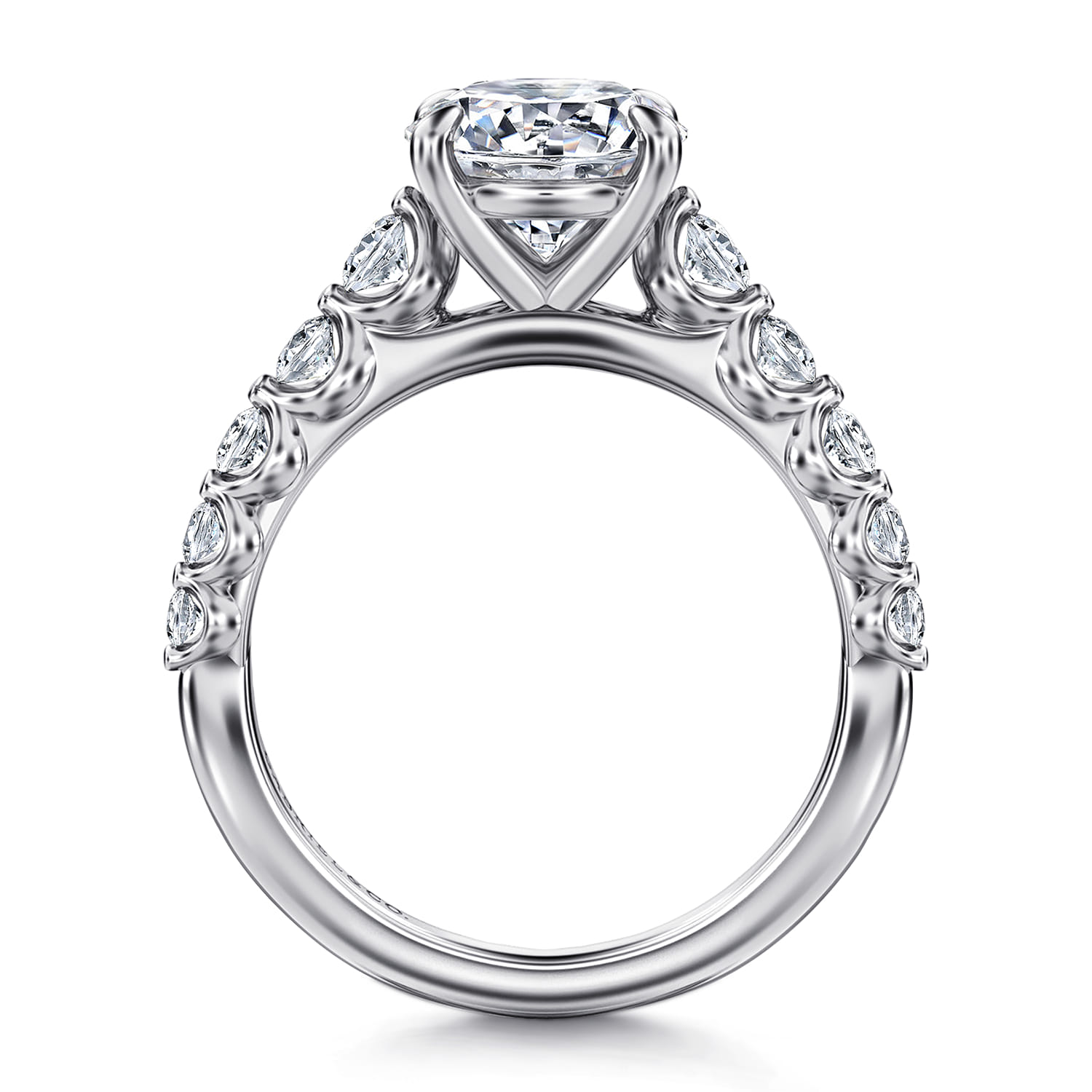 Emberlie - 14K White Gold Round Diamond Engagement Ring - 0.5 ct - Shot 2