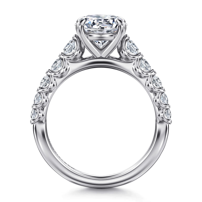 Emberlie - 14K White Gold Round Diamond Engagement Ring - 0.5 ct - Shot 2