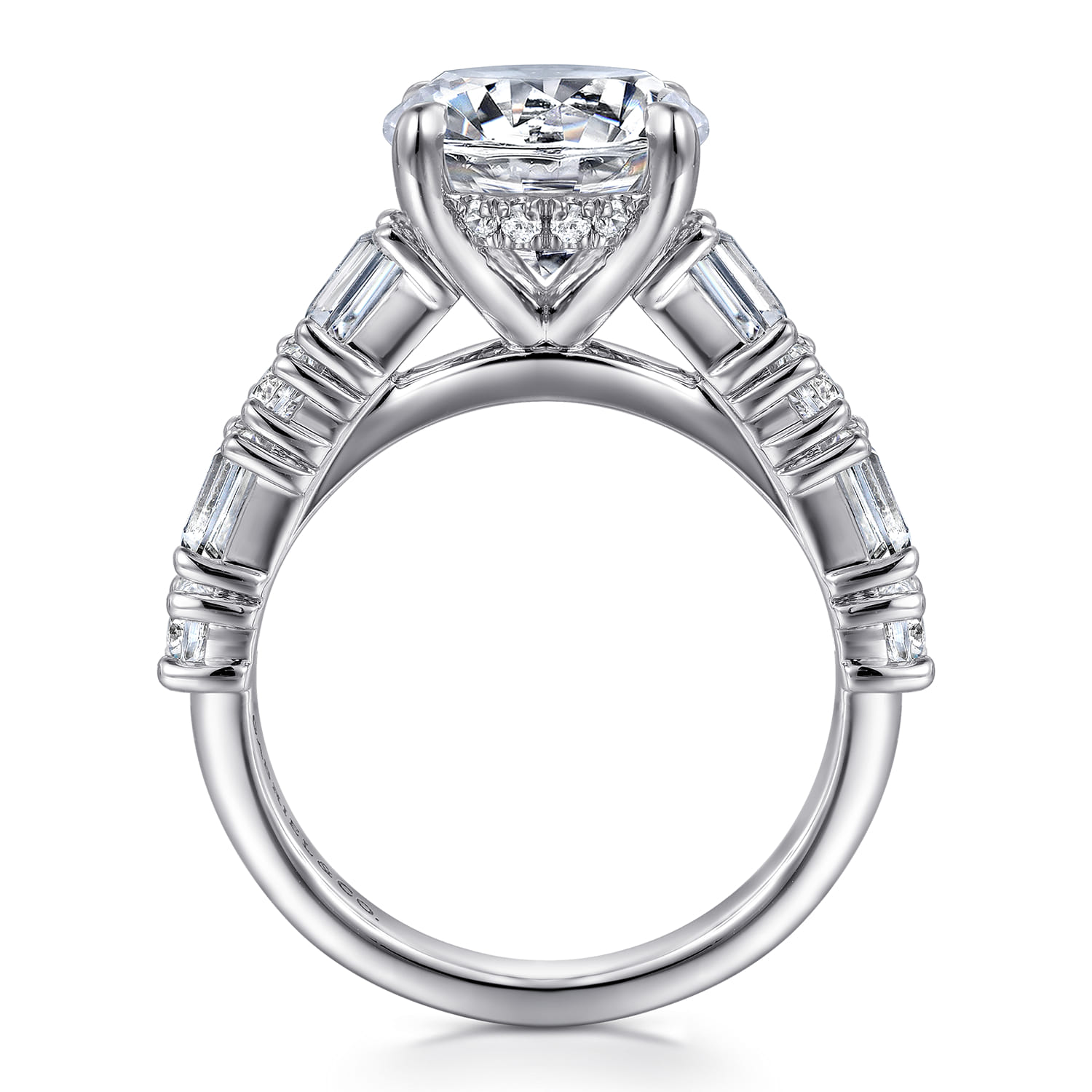 Fleure - 14K White Gold Round Diamond Engagement Ring - 1.55 ct - Shot 2