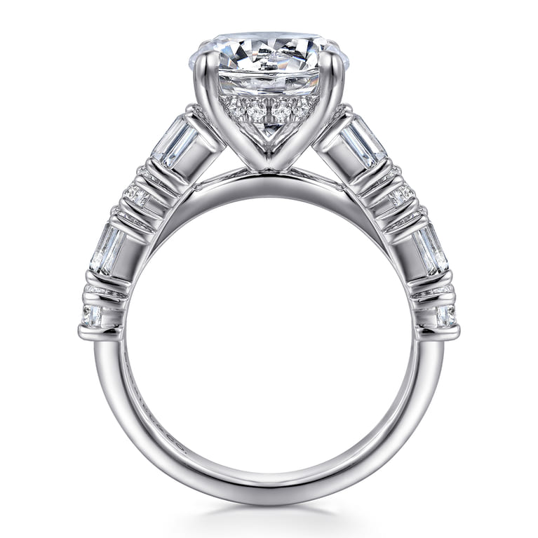 Fleure - 14K White Gold Round Diamond Engagement Ring - 1.55 ct - Shot 2