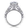 Fleure - 14K White Gold Round Diamond Engagement Ring - 1.55 ct