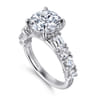 Fleure - 14K White Gold Round Diamond Engagement Ring - 1.55 ct