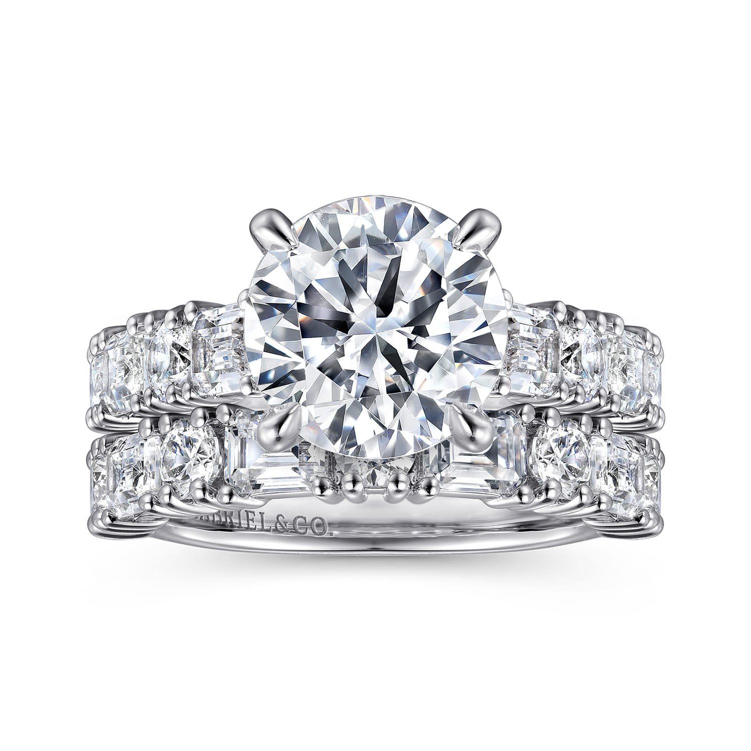 Fleure - 14K White Gold Round Diamond Engagement Ring - 1.55 ct - Shot 4