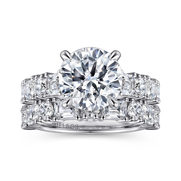 Fleure - 14K White Gold Round Diamond Engagement Ring - 1.55 ct - Shot 4