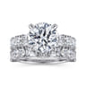 Fleure - 14K White Gold Round Diamond Engagement Ring - 1.55 ct