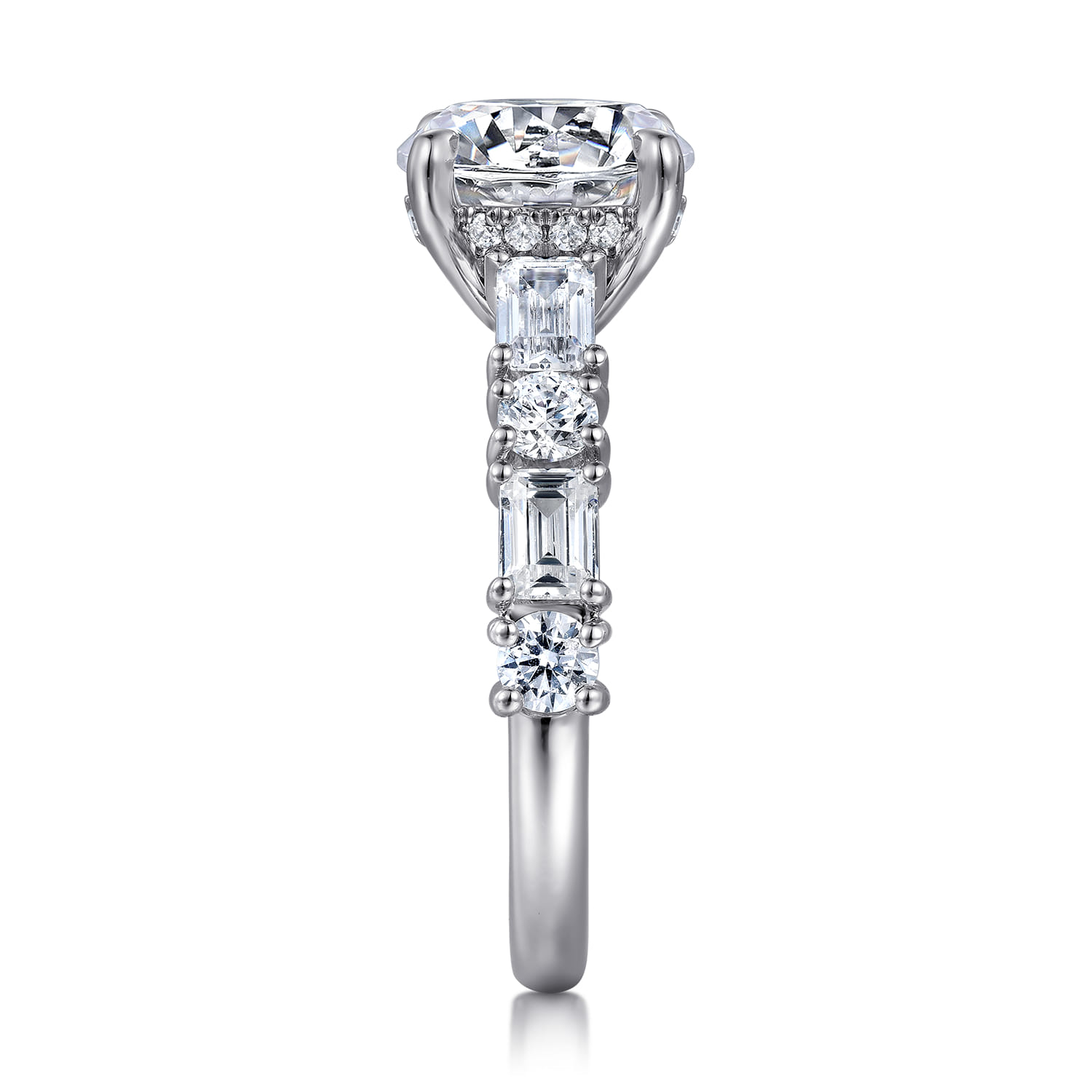 Fleure - 14K White Gold Round Diamond Engagement Ring - 1.55 ct - Shot 5