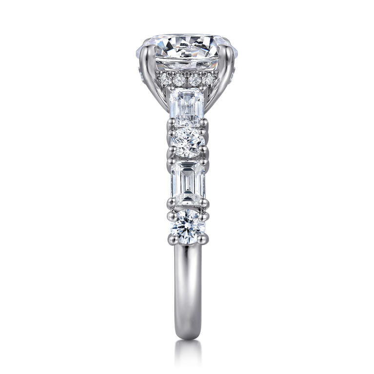 Fleure - 14K White Gold Round Diamond Engagement Ring - 1.55 ct - Shot 5